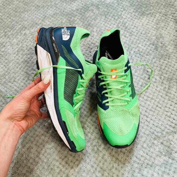 THE NORTH FACE Mens Flight Vectiv Trail Running Shoe Sneaker Bright Green 12 - Picture 1 of 6